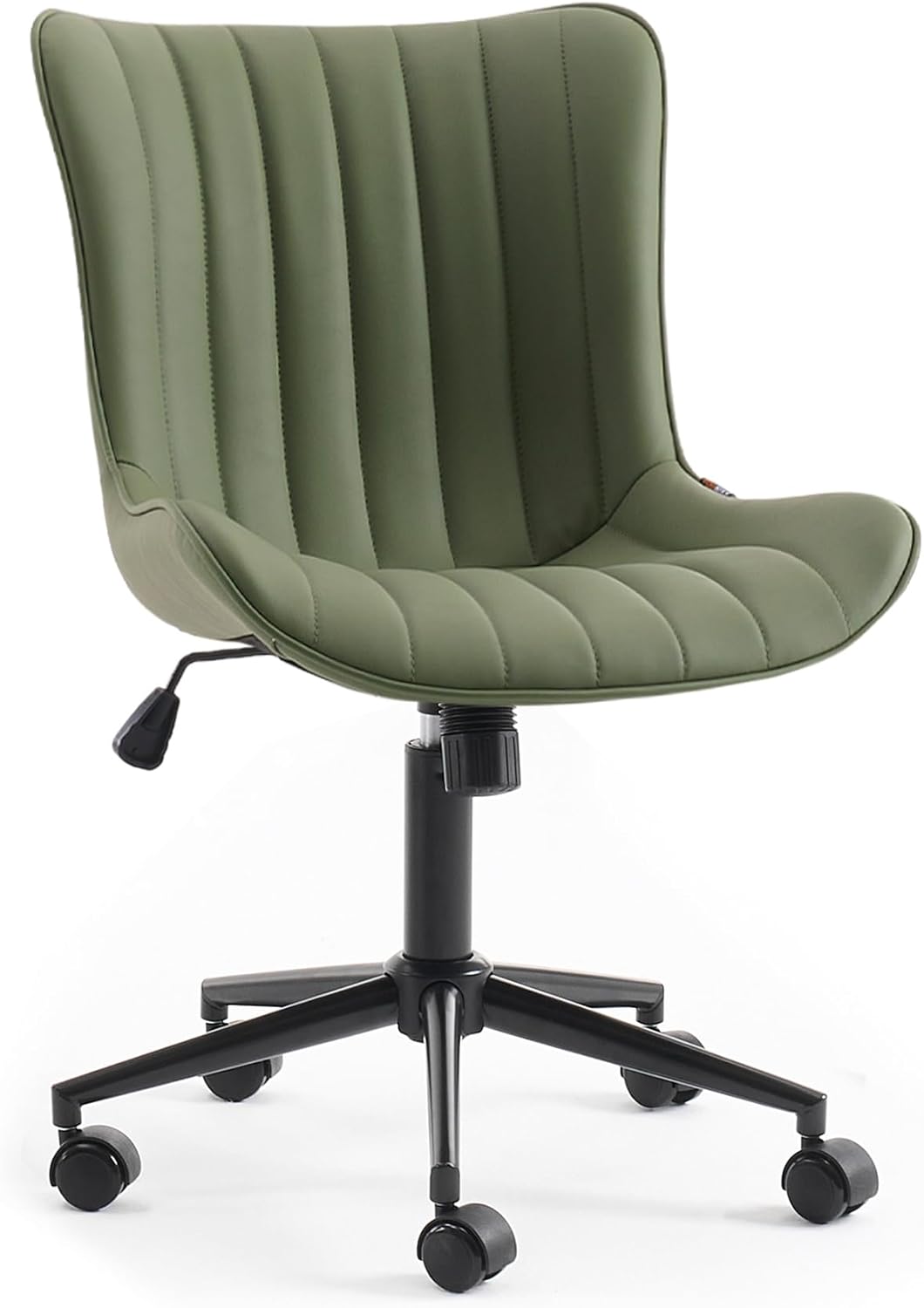 Ergonomic Office Chair, Height-Adjustable Desk Chair, Office Chair with PU Leather & Wheels